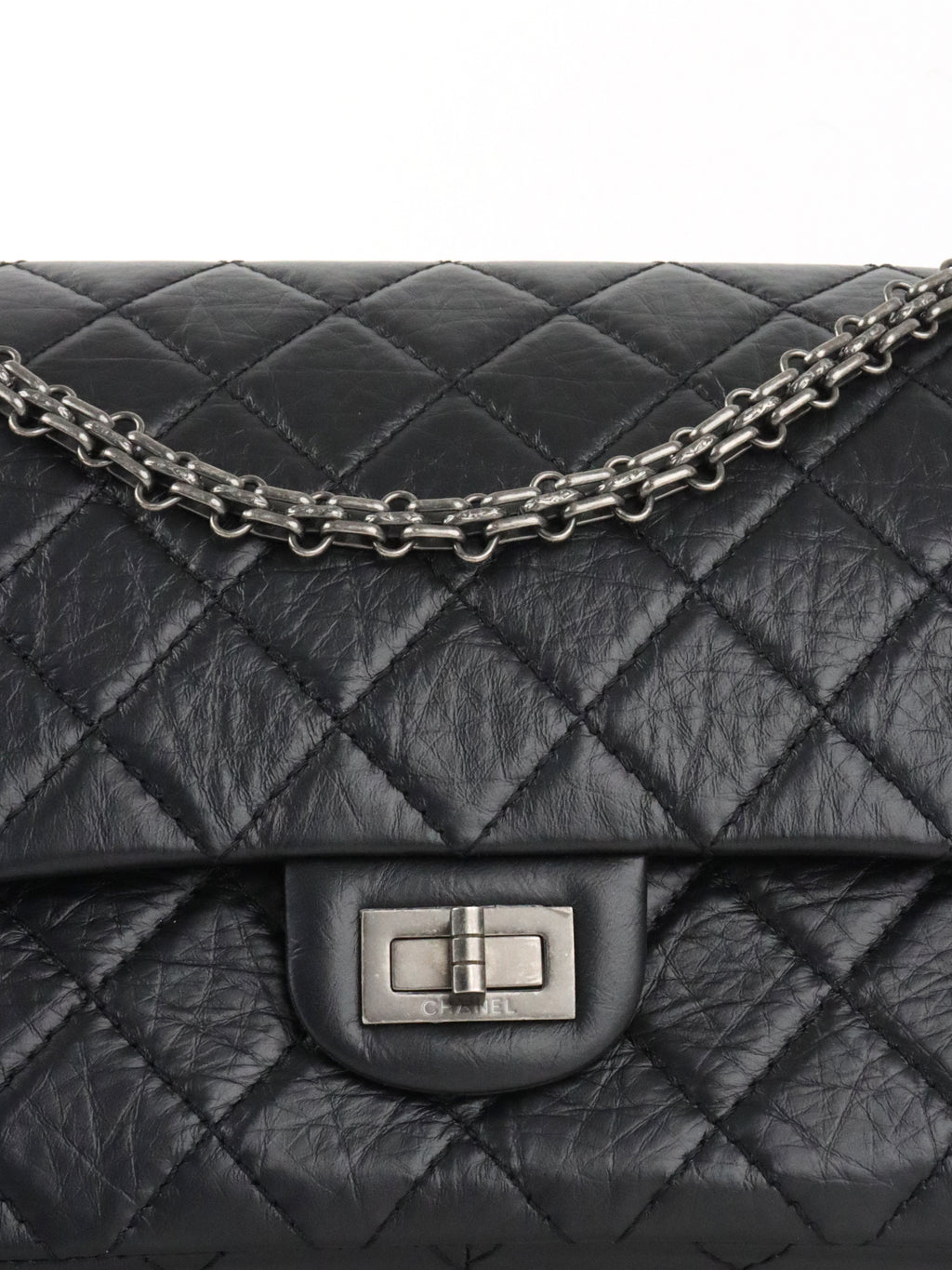Chanel So Black Medium Classic Flap Reissue 2.55
