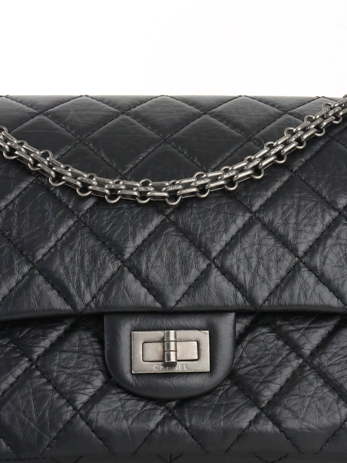 Chanel So Black Medium Classic Flap Reissue 2.55