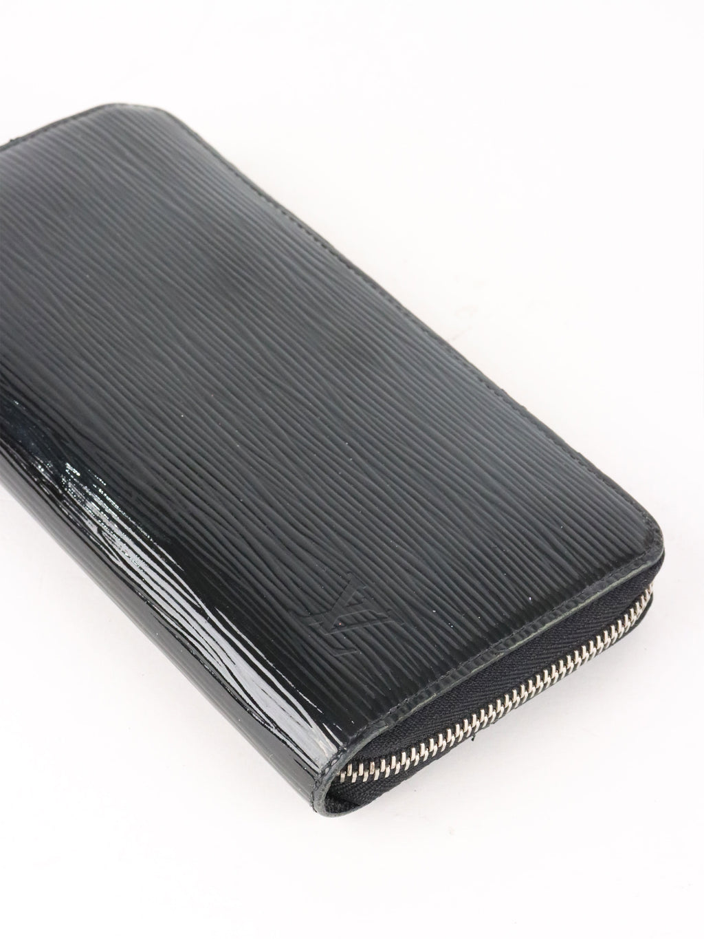 Louis Vuitton Electric Black Patent Long Epi Zippy Wallet