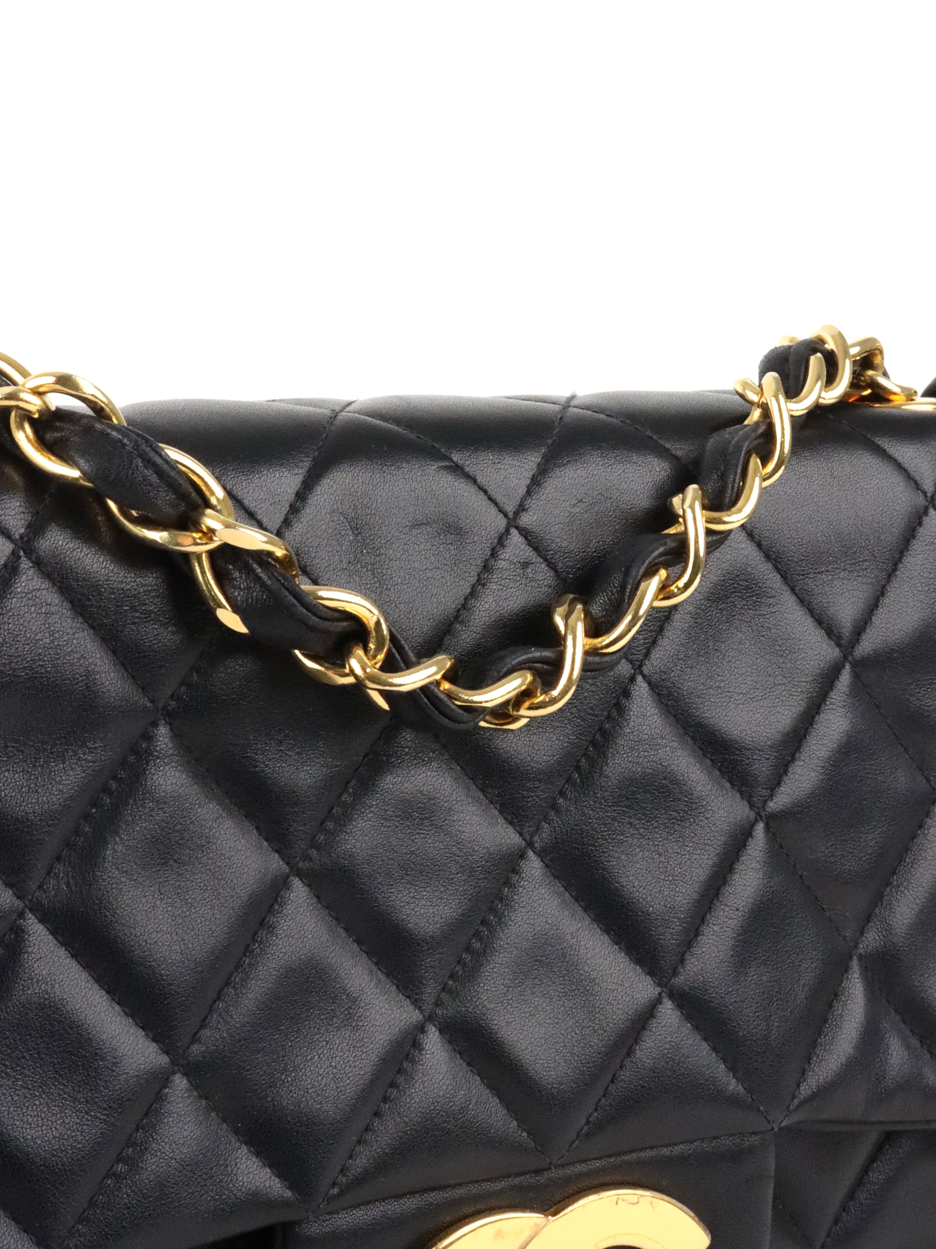 Chanel Black Vintage Jumbo Flap Bag