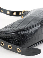Balenciaga Black Crocodile Embossed Le Cagole XS Shoulder Bag