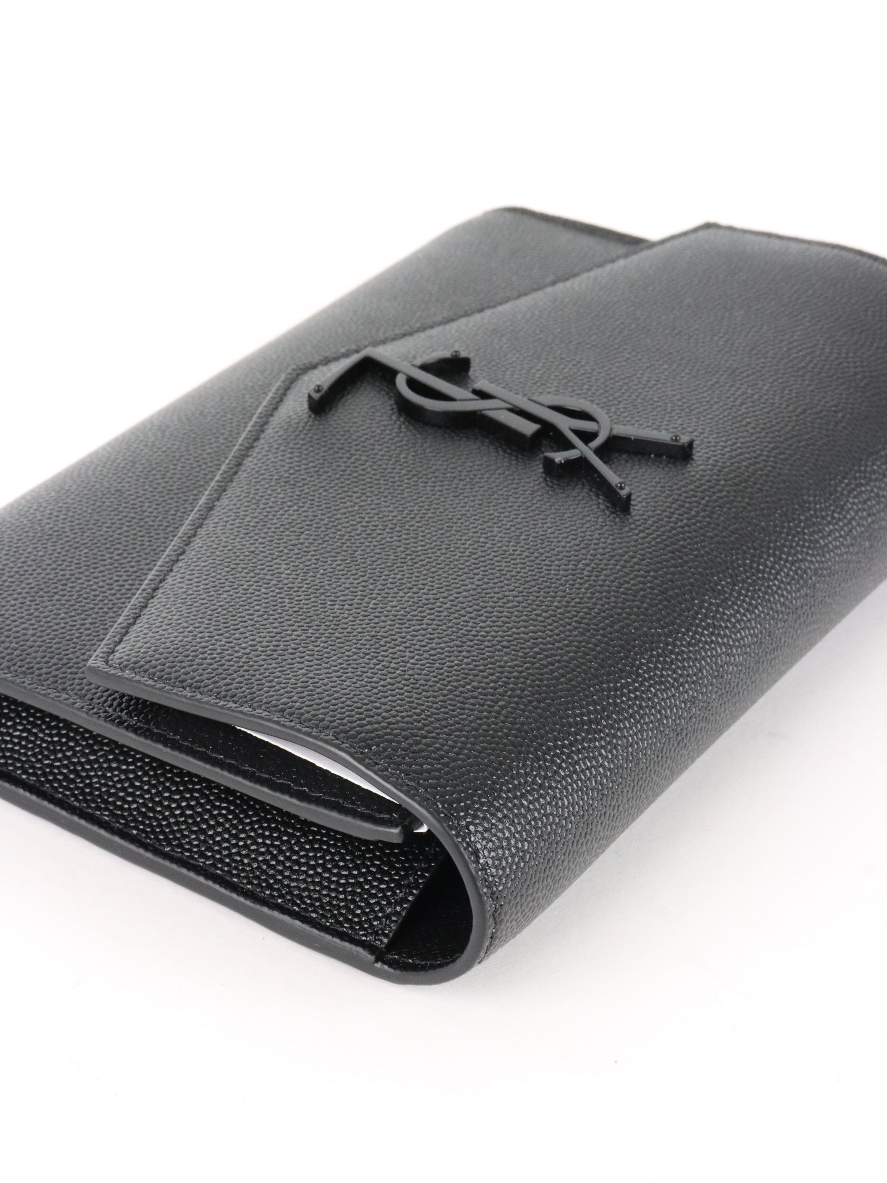 Saint Laurent Black Uptown Chain Wallet.