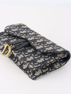 Dior Navy Oblique Saddle Belt Bag