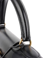 Hermes Vintage Black Box Kelly 32 Bag.