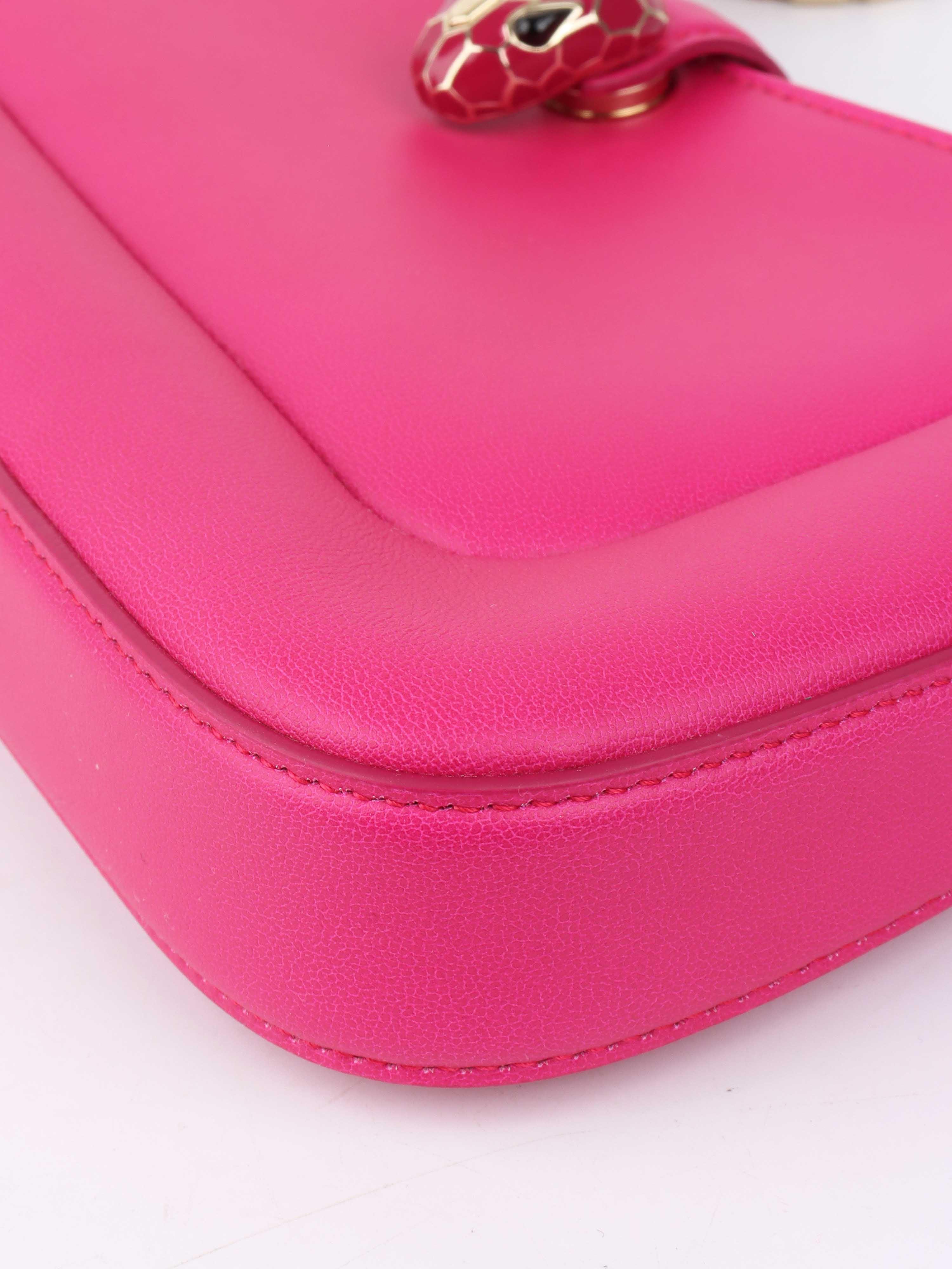 Bvlgari Hot Pink Serpenti Baia Shoulder Bag.