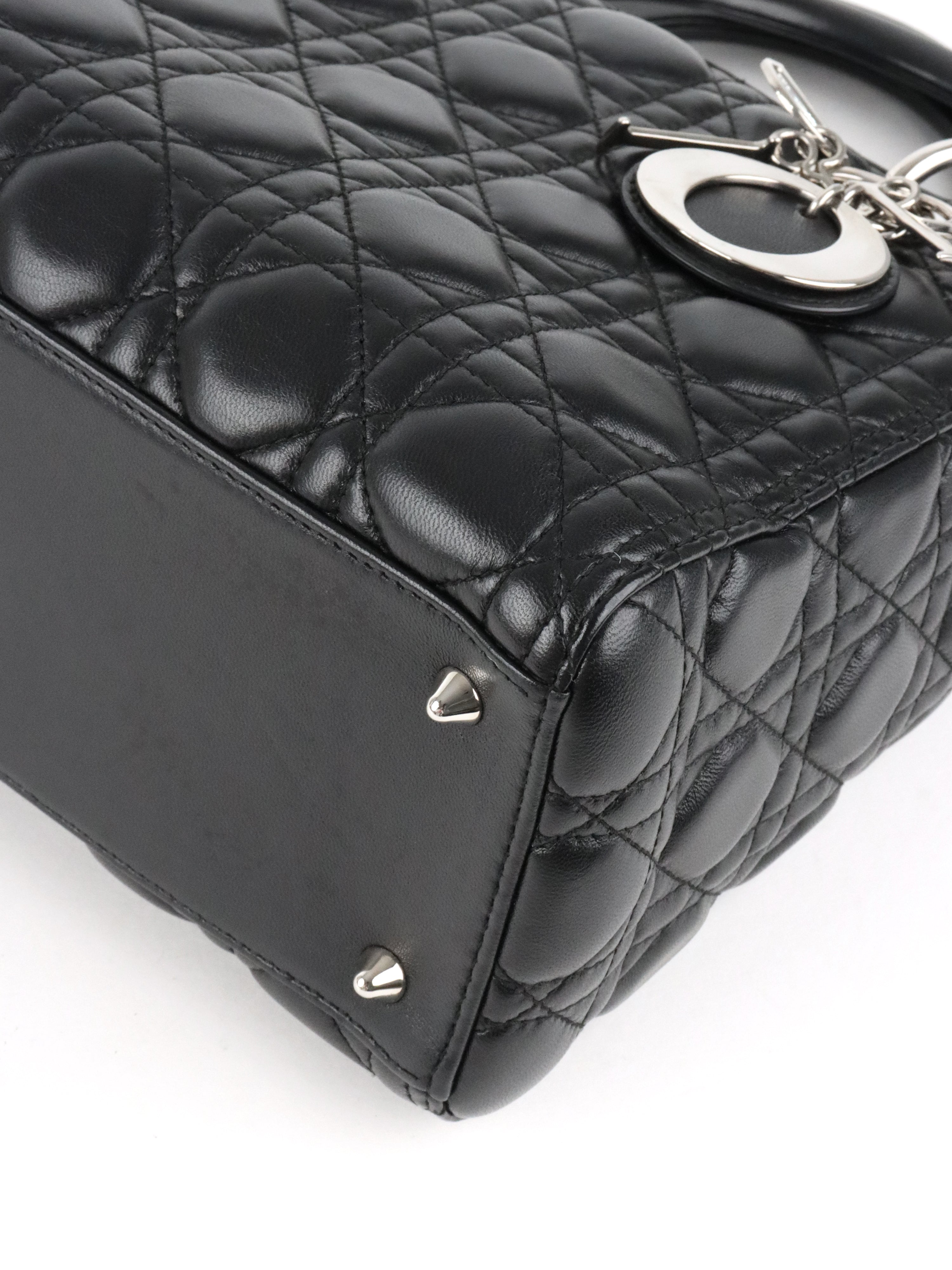 Dior Black Medium Lady Dior Bag