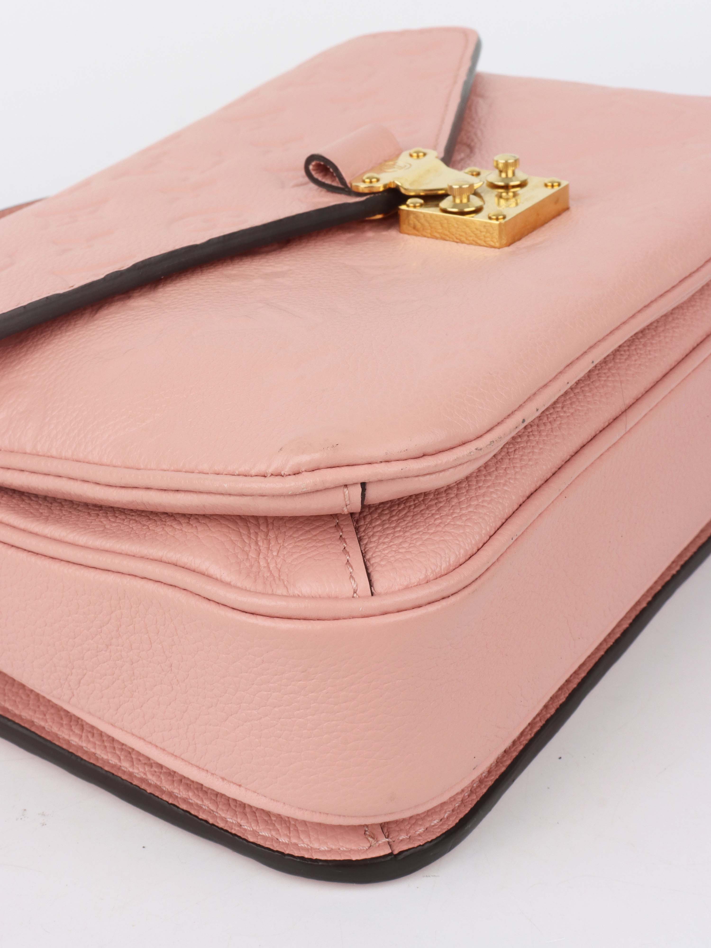 Louis Vuitton Pink Monogram Empreinte Leather Metis