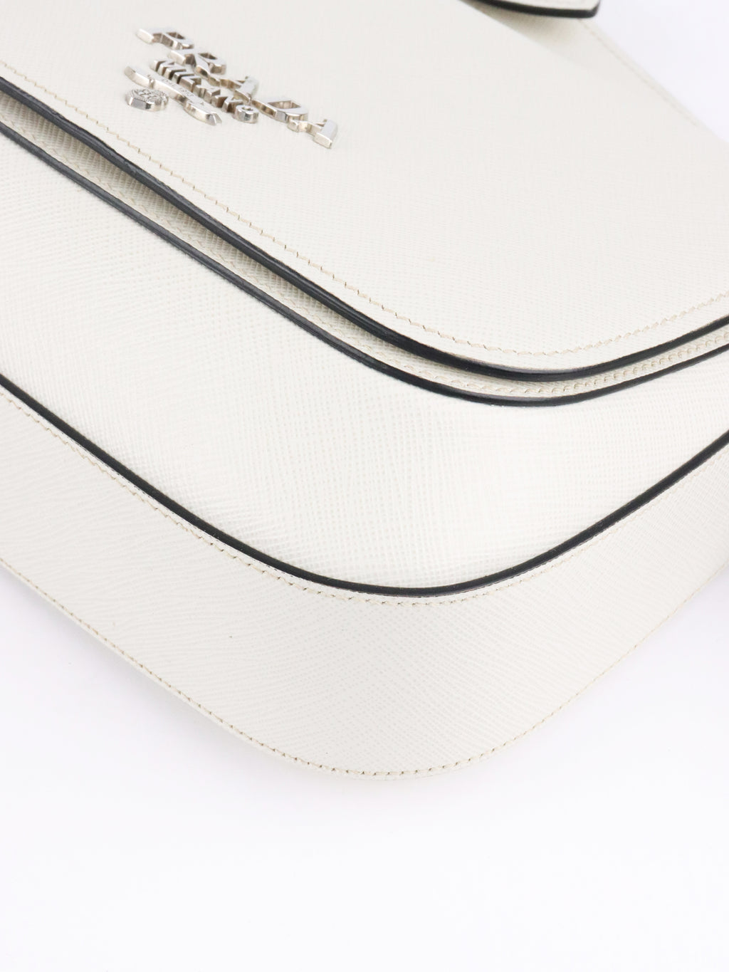 Prada White Saffiano Crossbody Bag