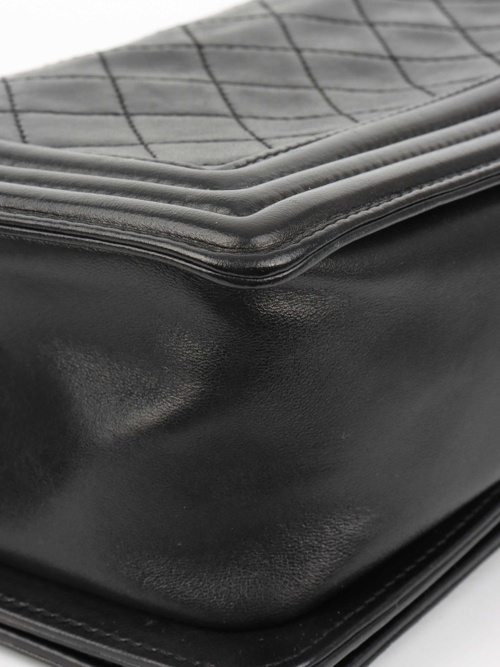 Chanel Black Medium Lambskin Boy Bag.