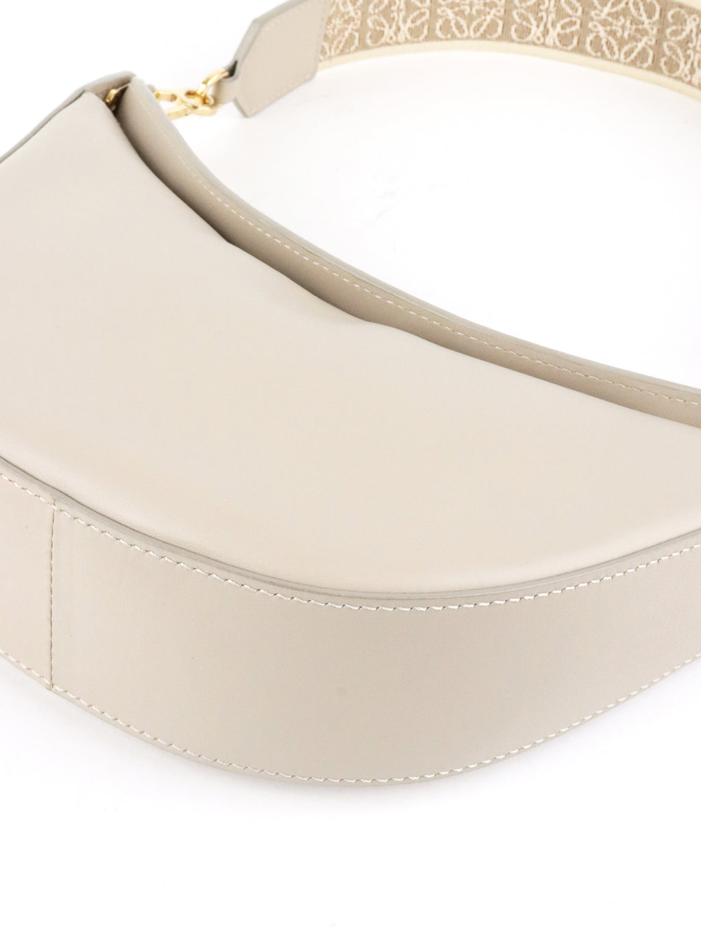 Loewe Small Light Oat Luna Leather Hobo Bag