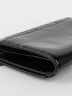 Dior Black Patent Leather 30 Montaigne Chain Clutch.