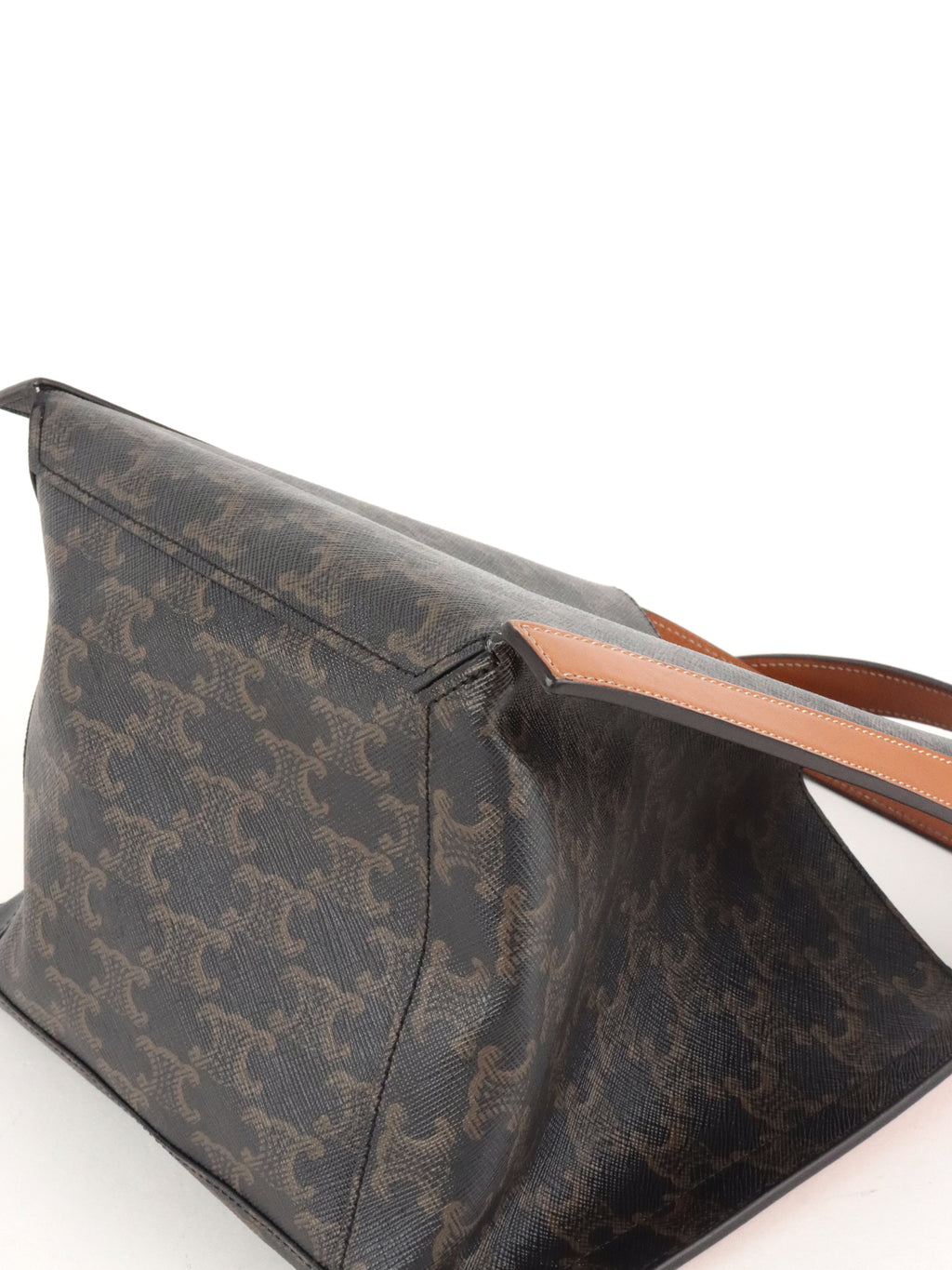 Celine Small Miel Triomphe Canvas Cube Bag
