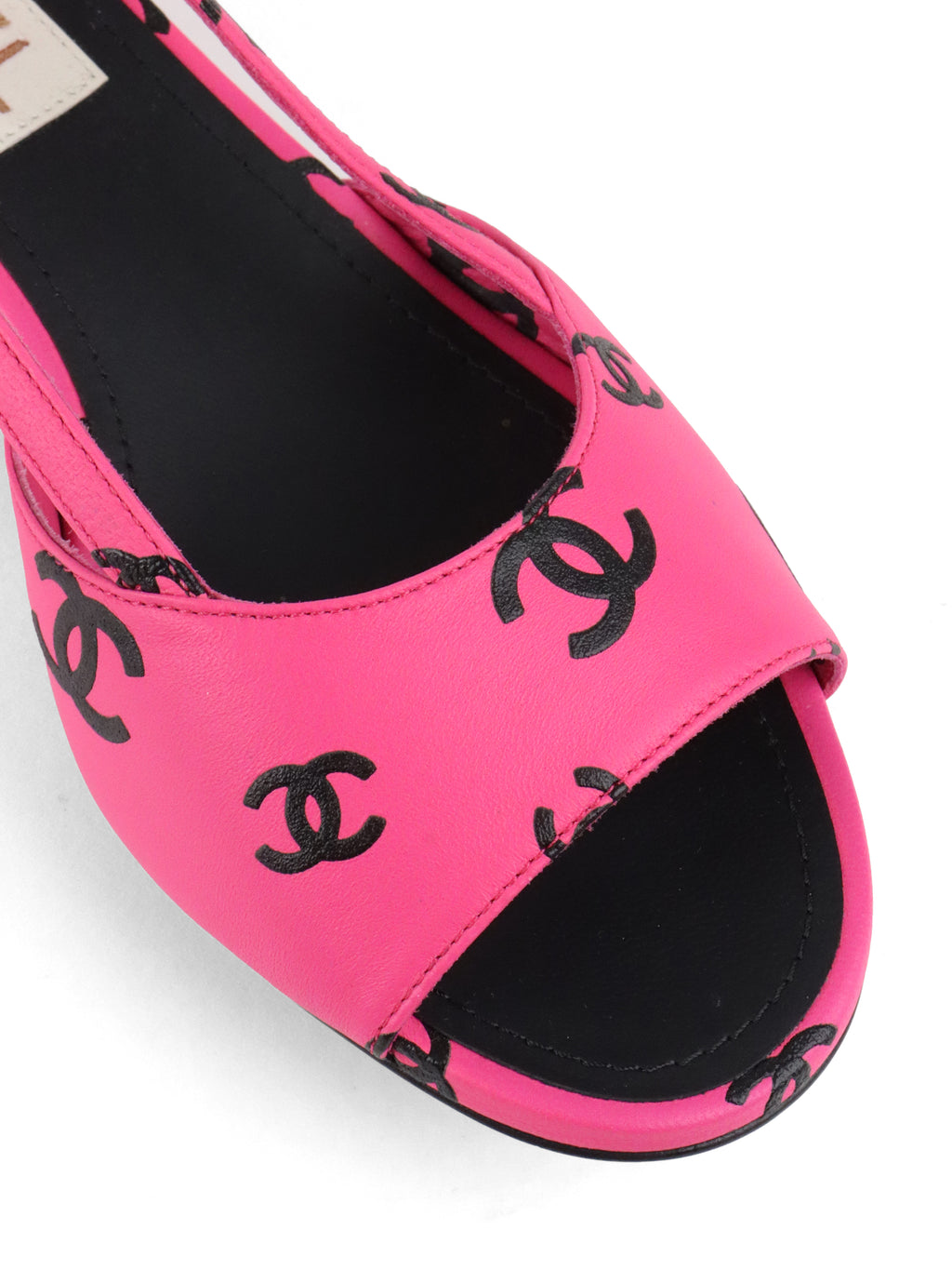 Chanel Dark Pink & Black Sandal