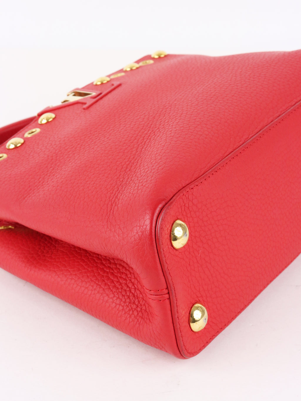 Louis Vuitton Red Capucines BB GHW