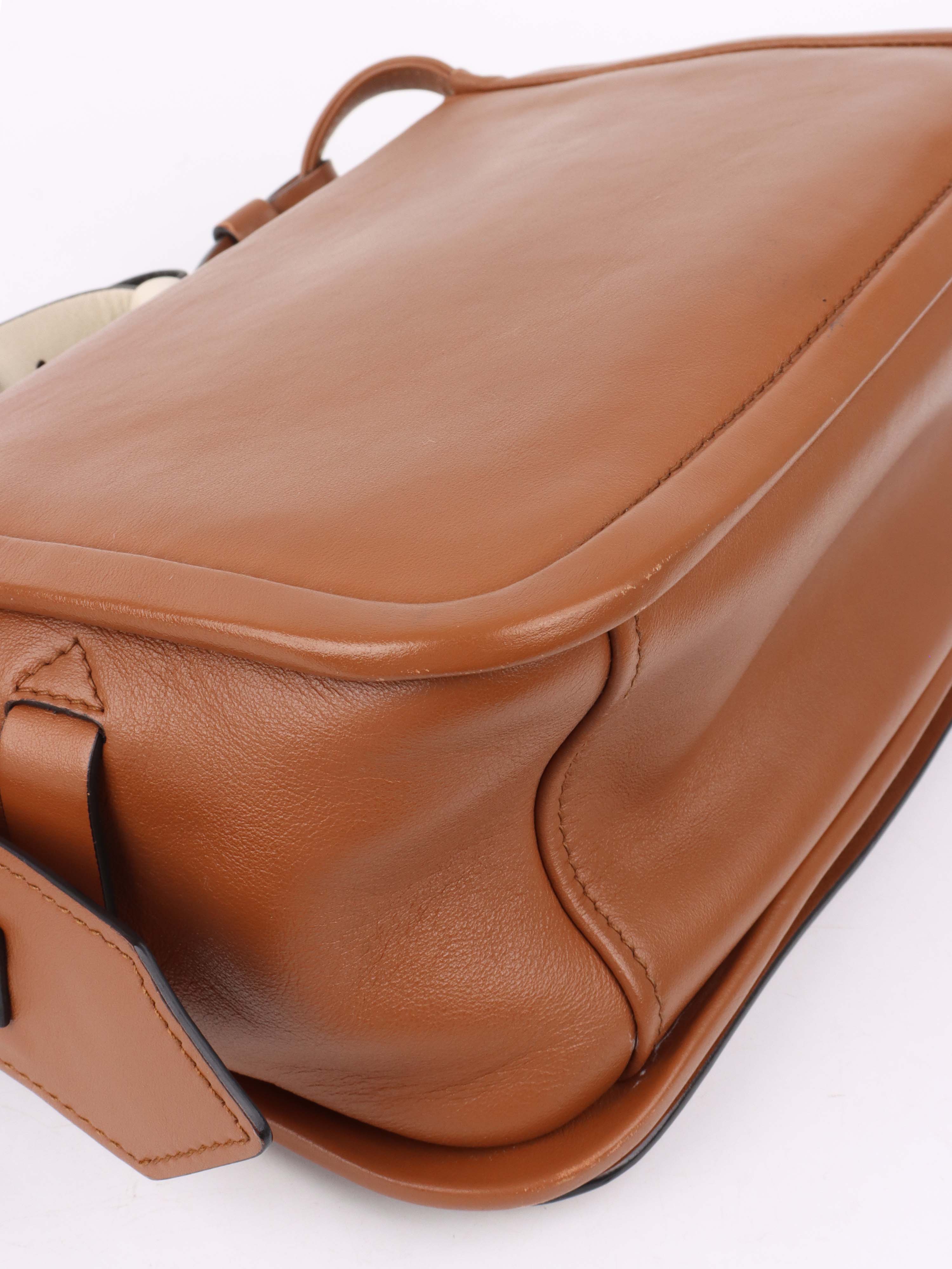 Prada Cognac Luxe Shoulder Bag.