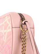 Gucci Pink Small GG Ghost Marmont Matelasse Camera Bag