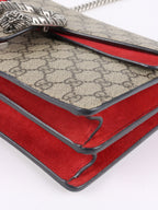 Gucci Small Dionysus GG Supreme Red Trim Shoulder Bag