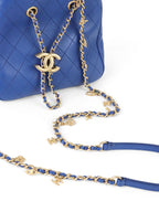 Chanel Blue Egyptian Amulet Drawstring Bucket Bag