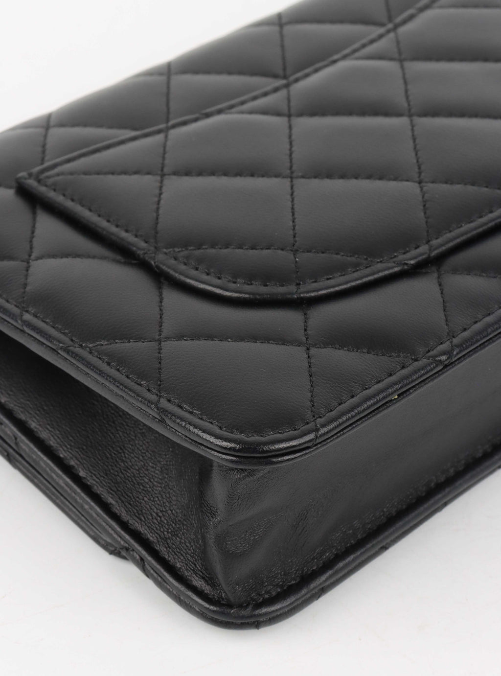 Chanel Black Lambskin Wallet on Chain SHW.
