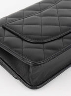Chanel Black Lambskin Wallet on Chain SHW.