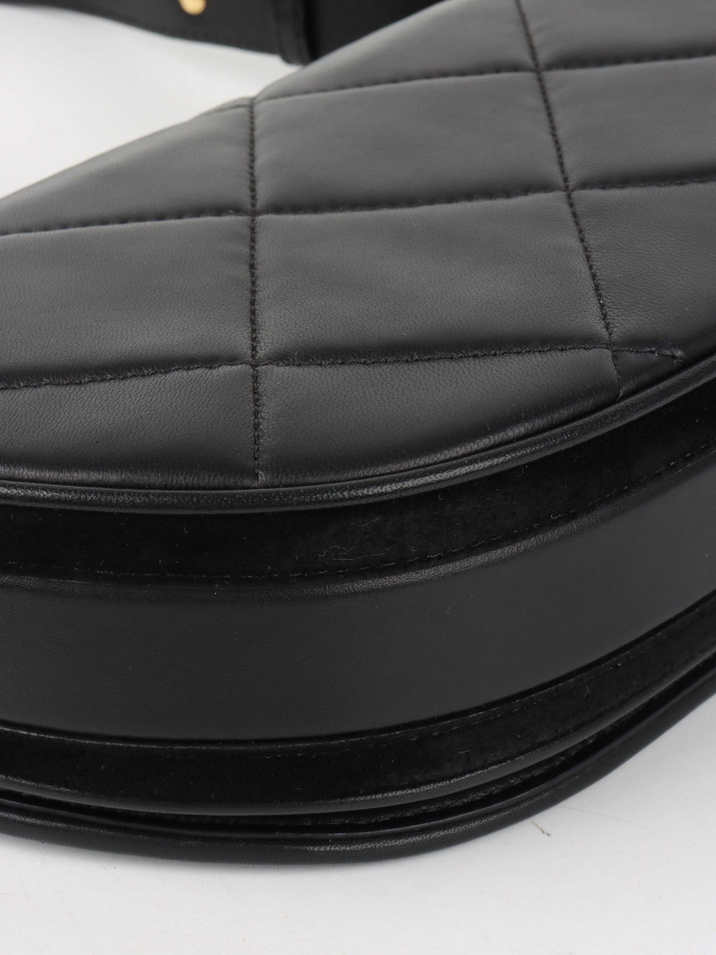 Burberry Small Black Quilted Olympia Shoulder Bag.