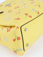 Coach Yellow Mini Lillie Carryall with Mystical Floral Print
