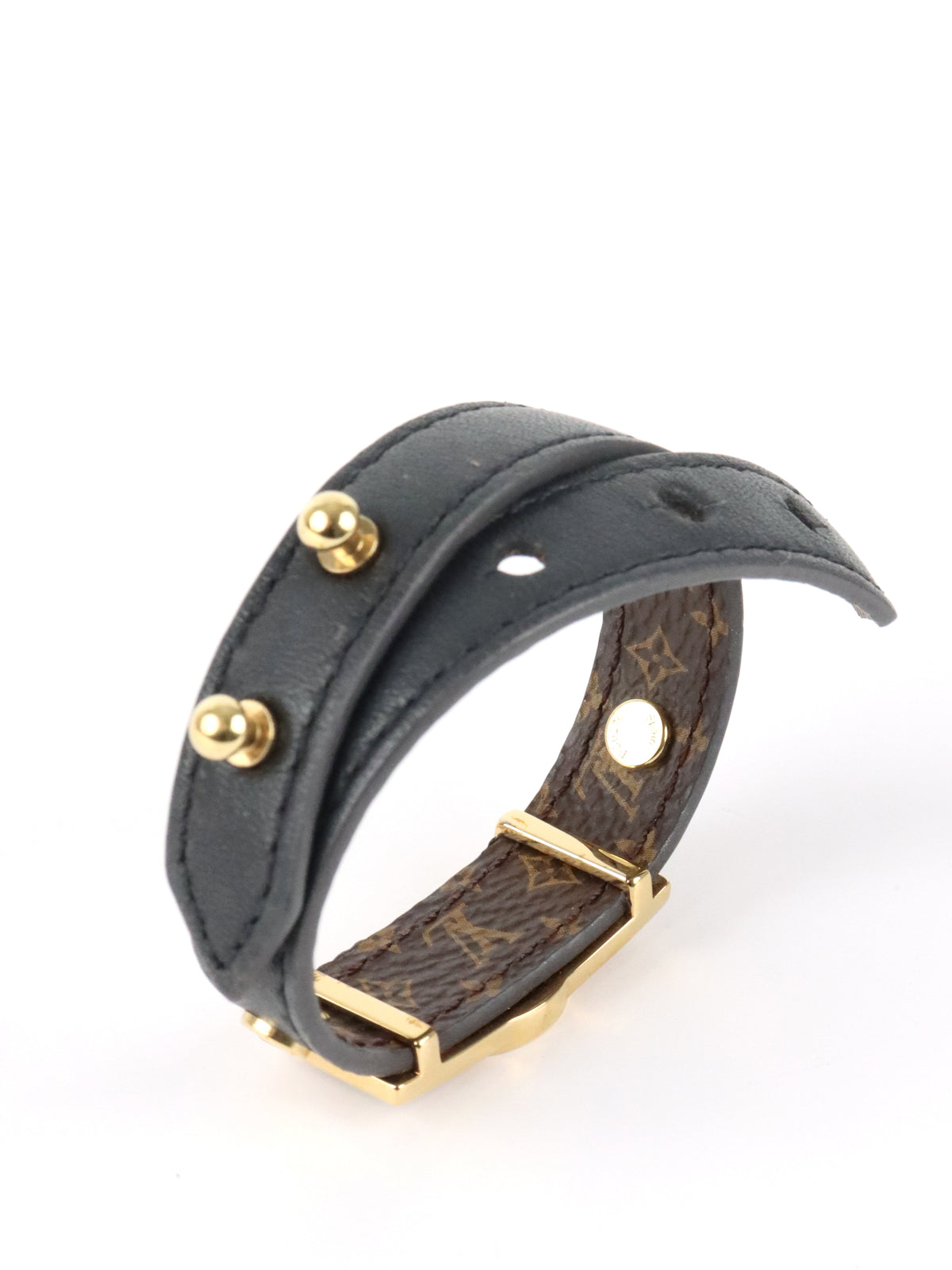 Louis Vuitton Black/Gold Dauphine Bracelet 19
