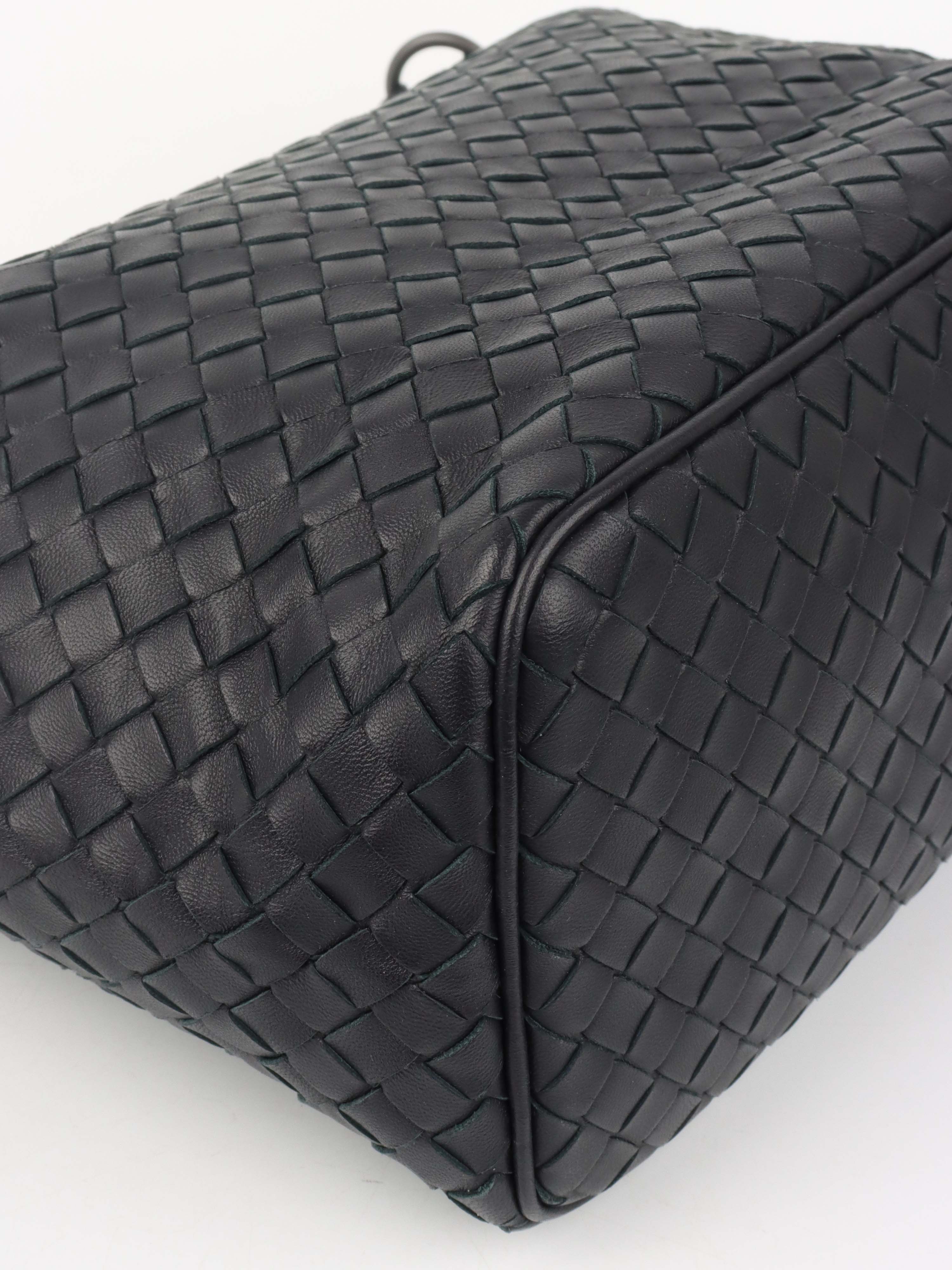Bottega Veneta Black Intrecciato Woven Small Shoulder Bag