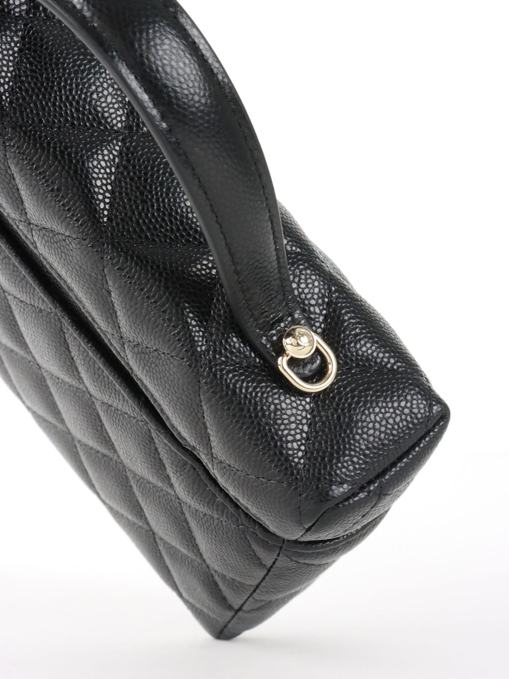 Chanel Black Caviar Classic Vanity With Chain