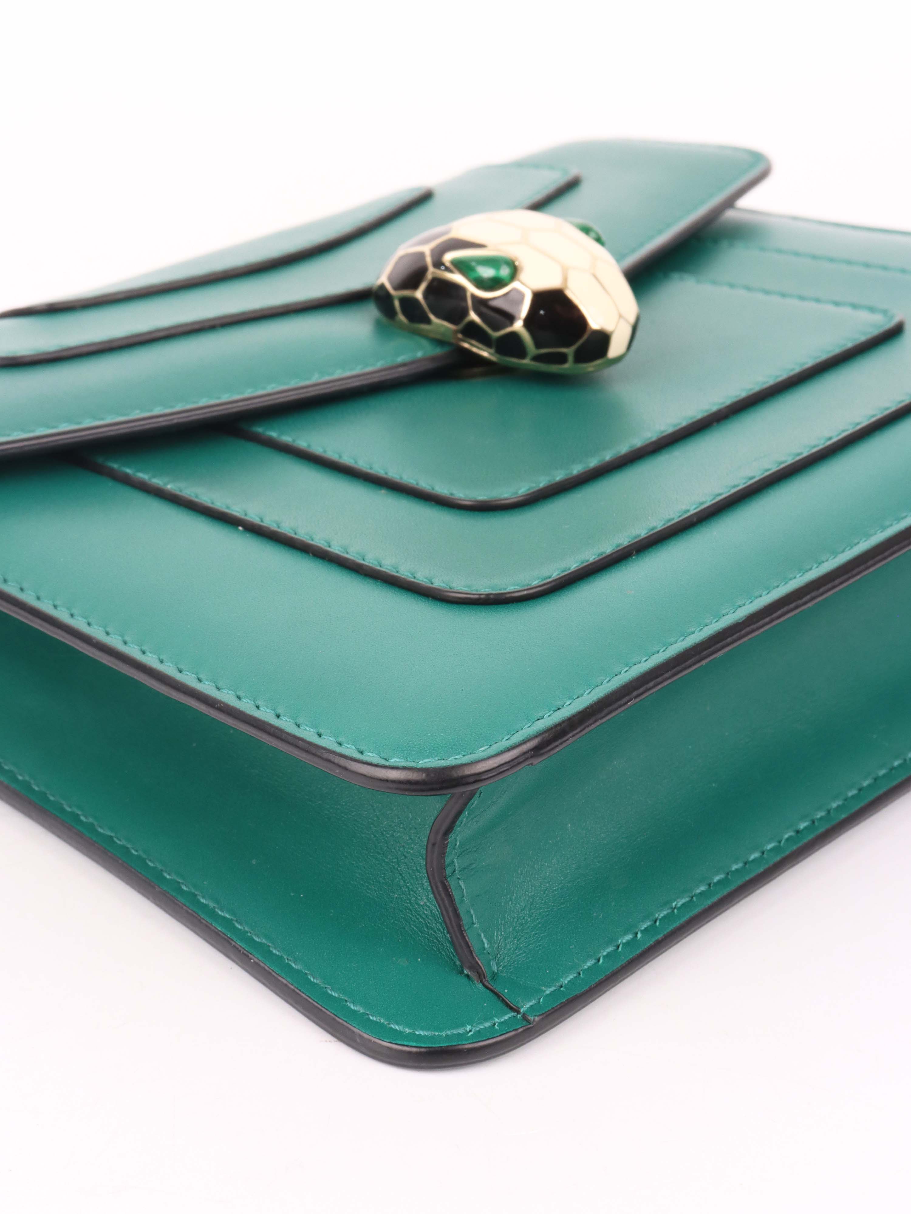 Bvlgari Serpenti Green Forever Chain Bag.