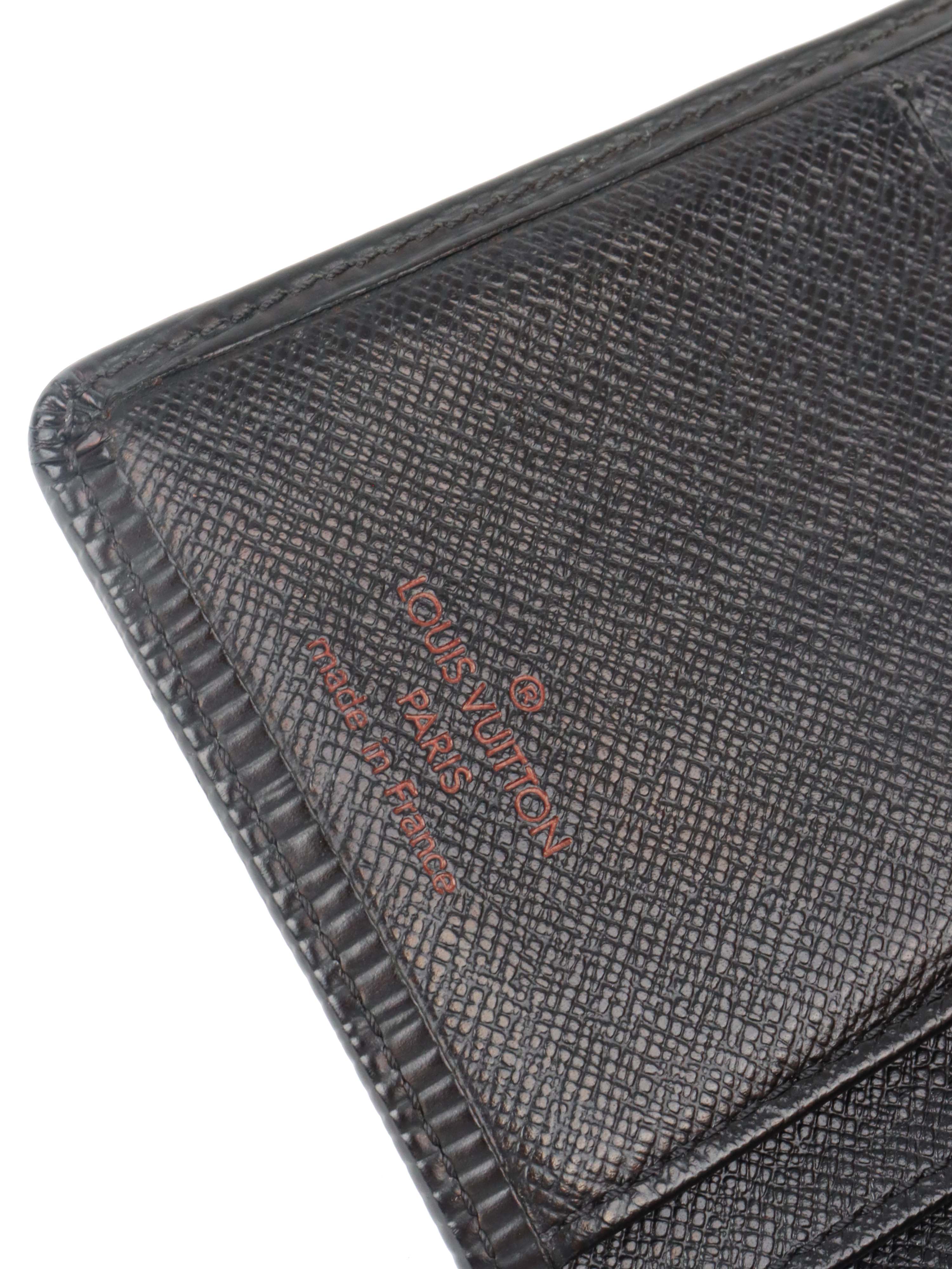 Louis Vuitton Black Epi Leather Short Wallet.
