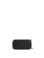 Chanel Black Lambskin Vanity Case with Handle LGHW