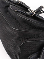 Dior Black Vintage Canvas Pocket Bag.