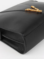 Versace Black Virtus Chain Shoulder Bag.
