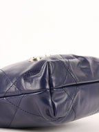 Chanel Mini 22 Navy Shiny Calfskin Quilted Bag