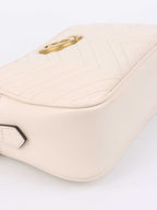 Gucci Small White Marmont Camera Bag