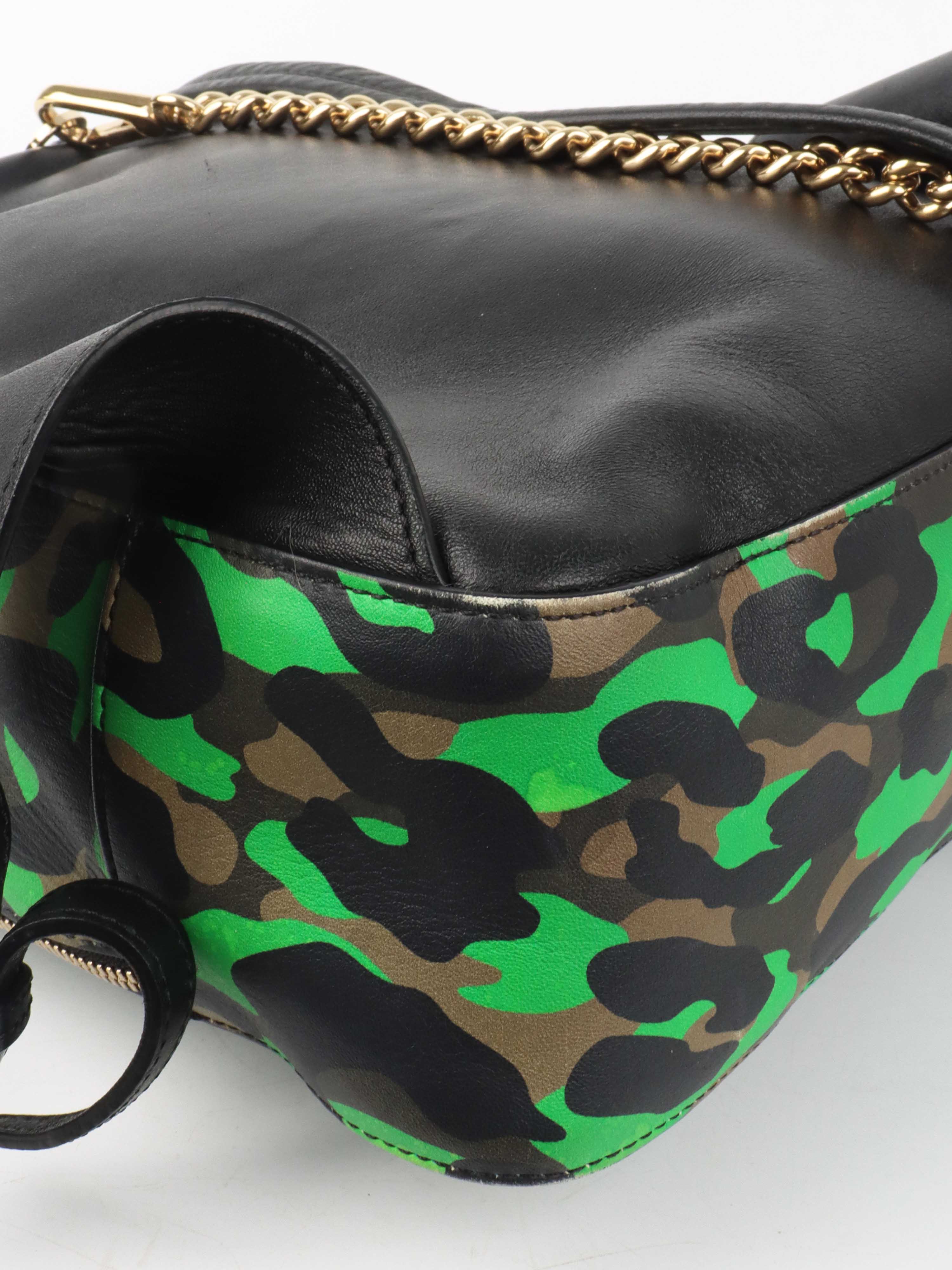 Versace Black and Green Medusa Backpack