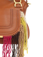 Chloe Marcie Medium Fringed Leather Tote Tan
