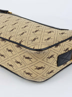 Saint Laurent Monogram All Over Canvas Camera Bag.