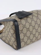 Gucci Small Black GG Supreme Canvas Padlock Tote.