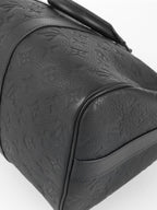 Louis Vuitton Black Monogram Taurillon Keepall Bandoulière 35