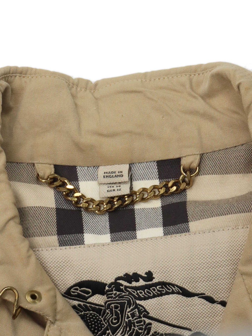 Burberry Long Trench Coat in Tan.