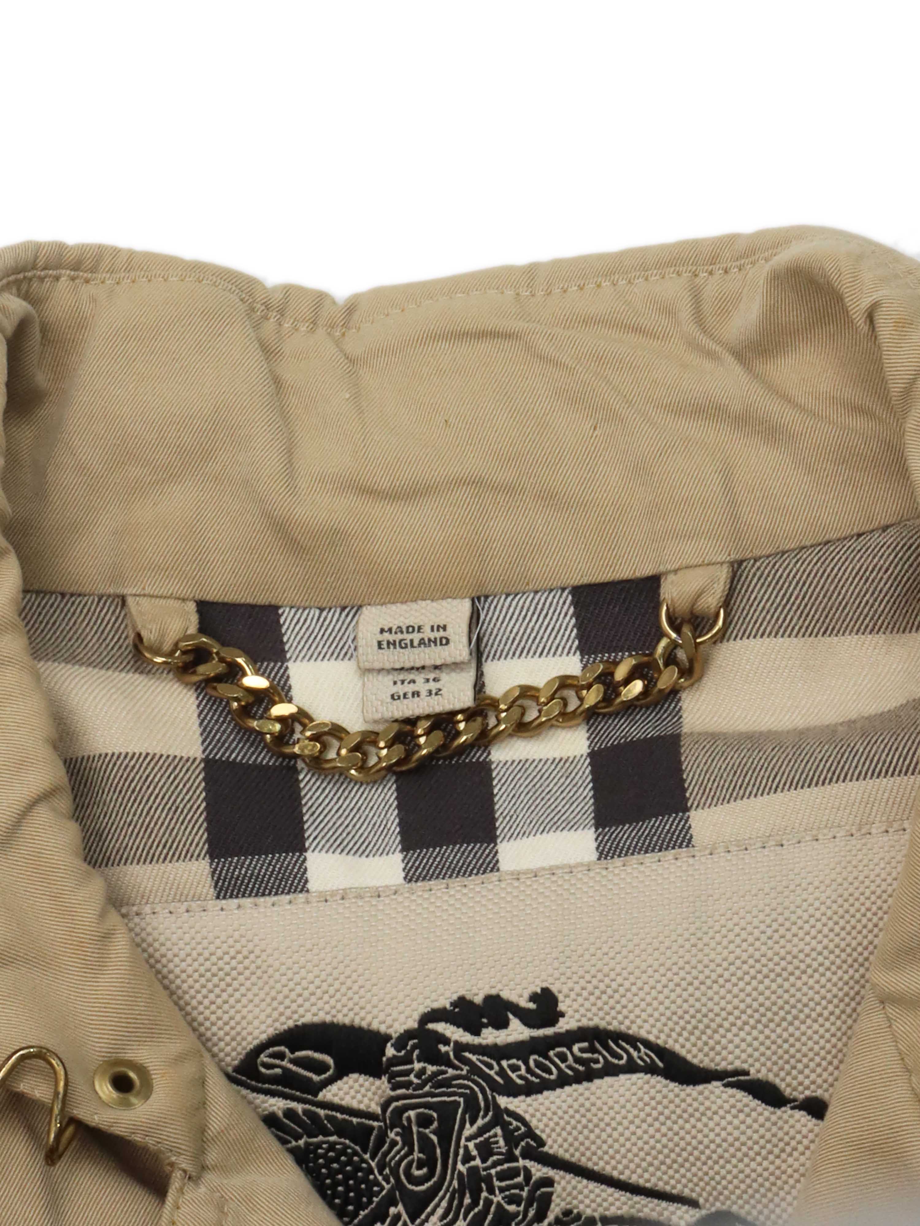 Burberry Long Trench Coat in Tan.