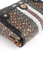 Burberry Monogram Stripe E-Canvas Note Crossbody Bag