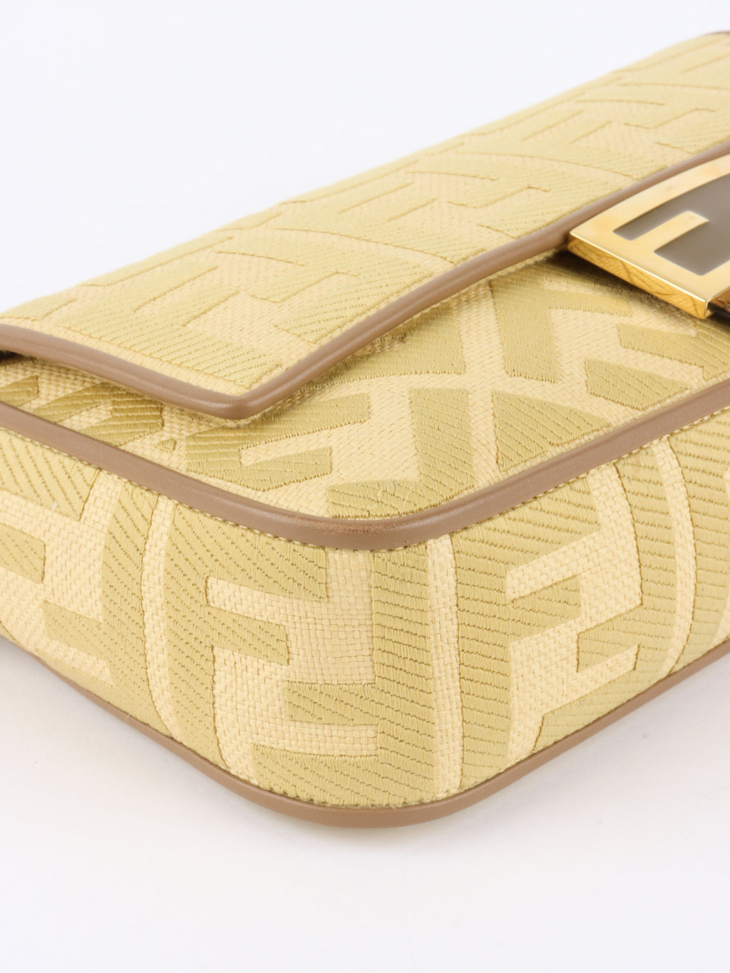 Fendi Woven Rafia Vitello Baguette  Bag.