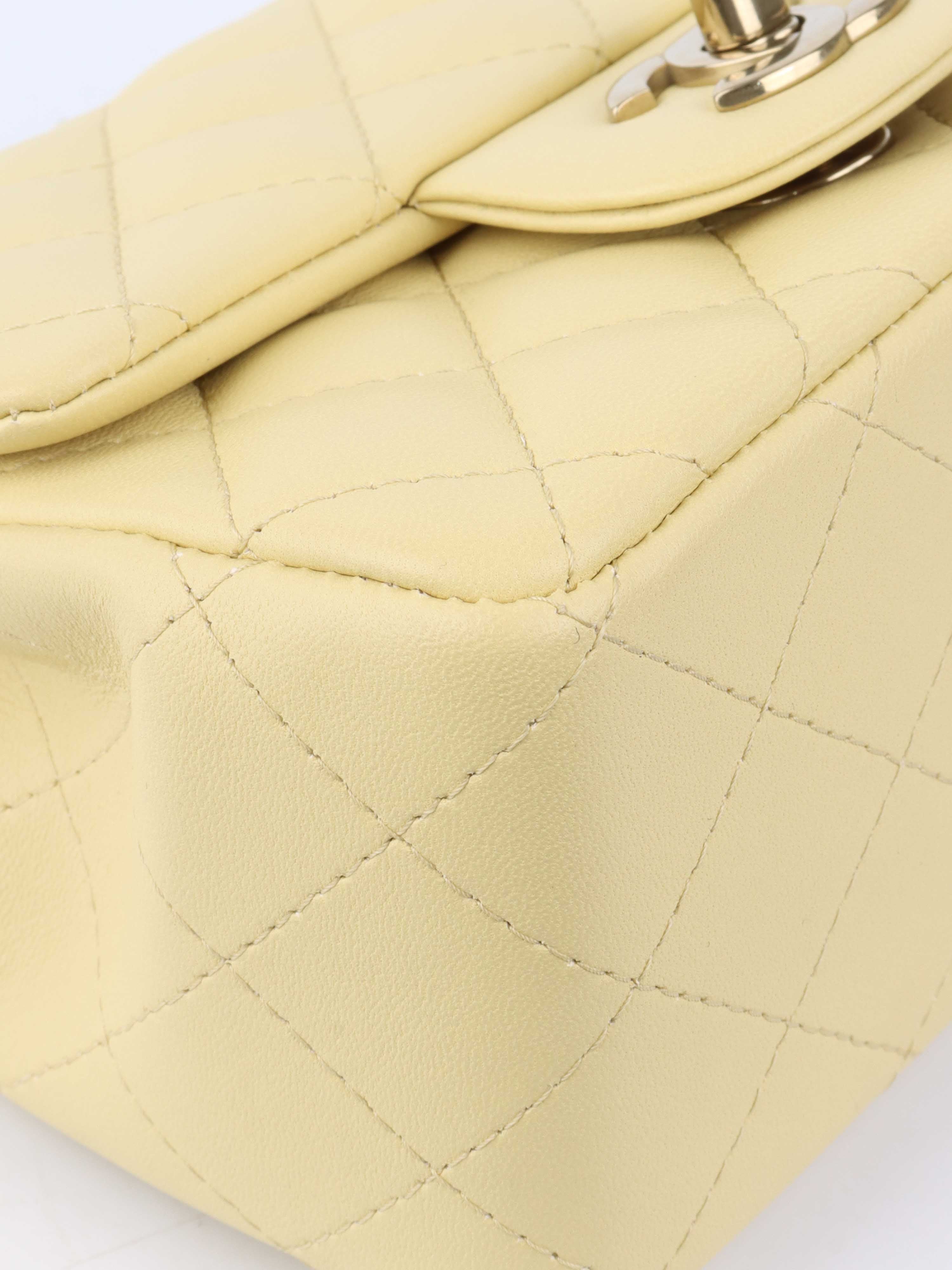 Chanel Square Pastel Yellow Mini Bag.