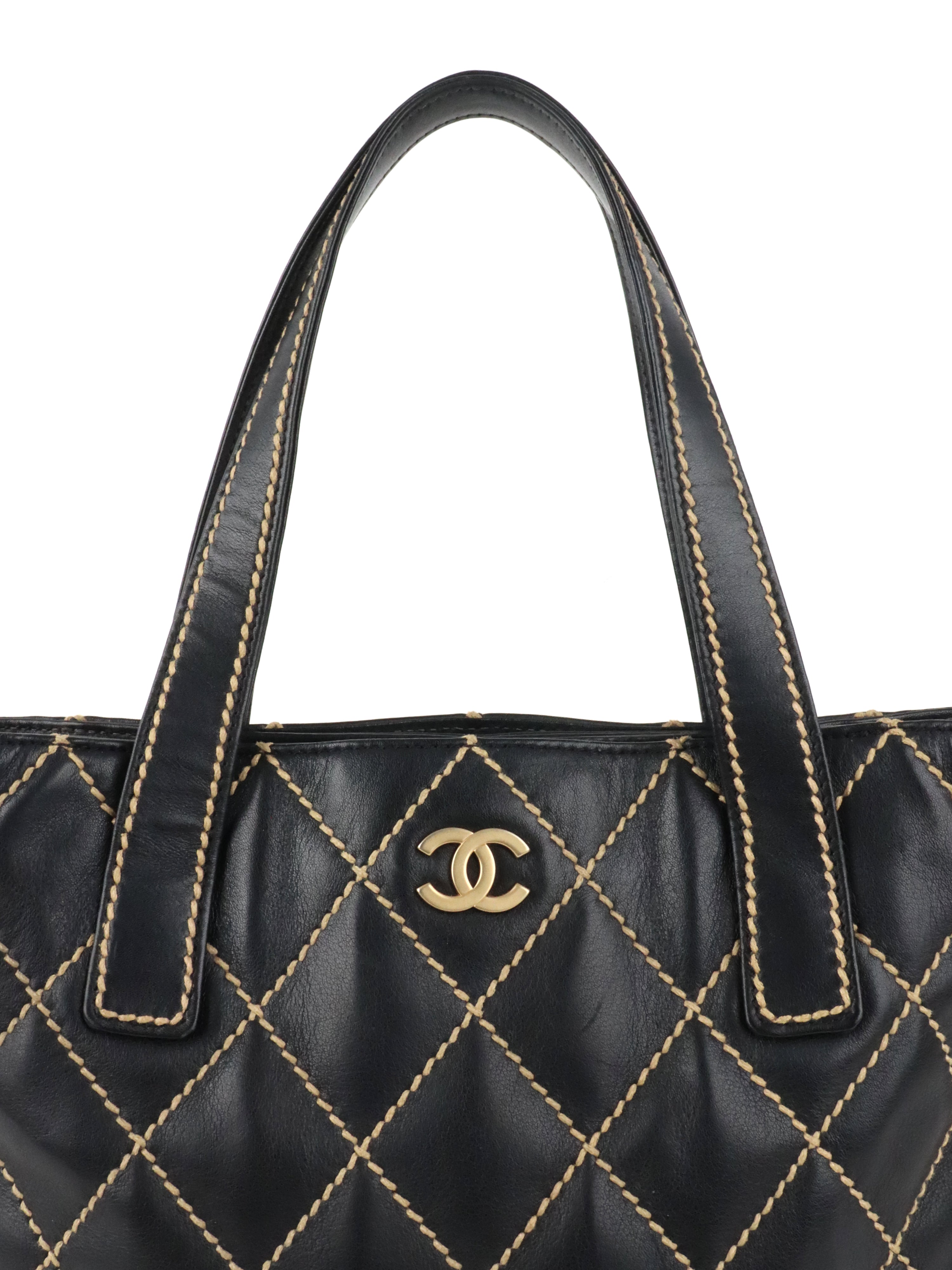 Chanel Black Wild Stitch Tote Bag