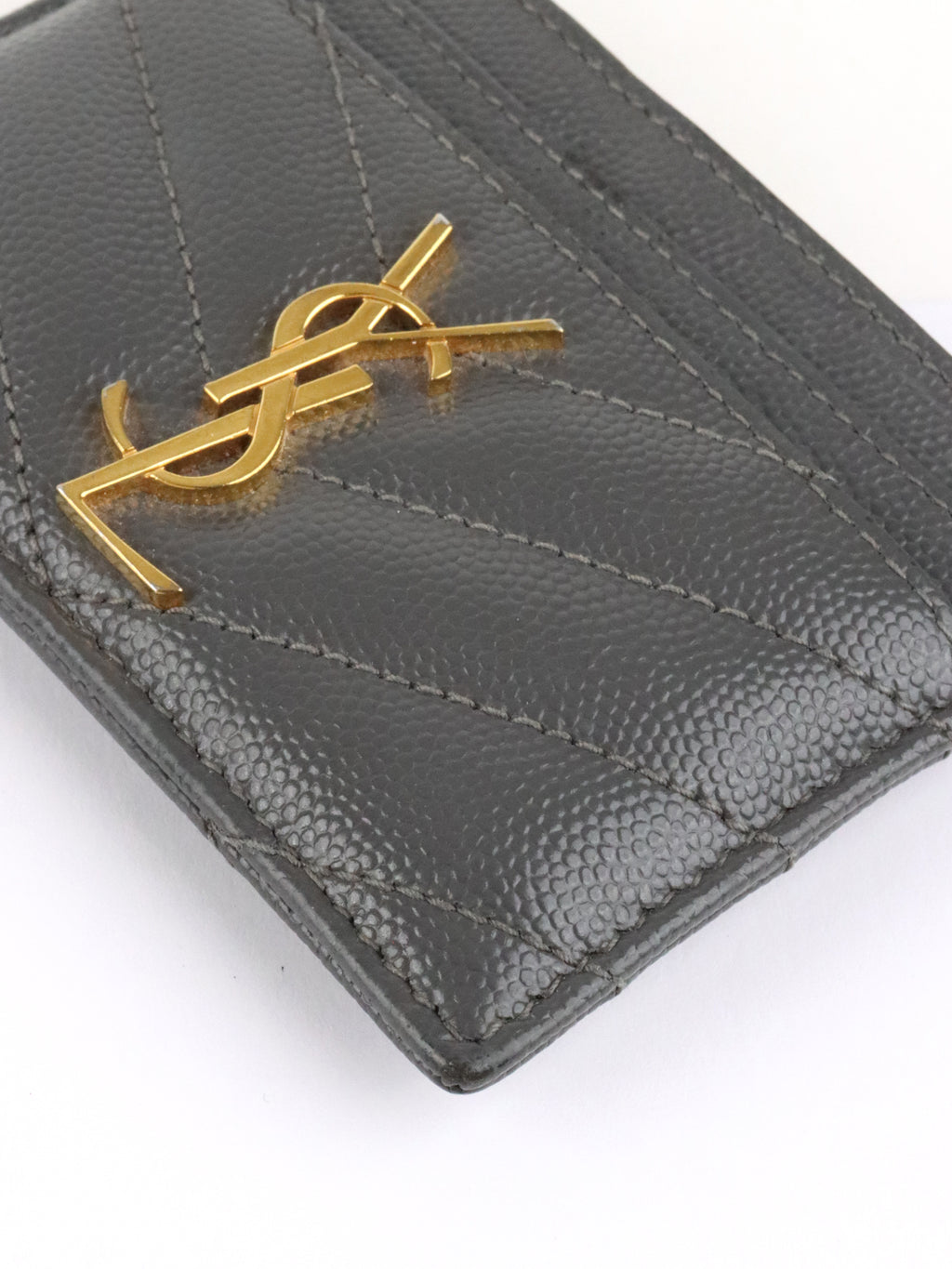 Saint Laurent  Grey Cassandre Card Holder