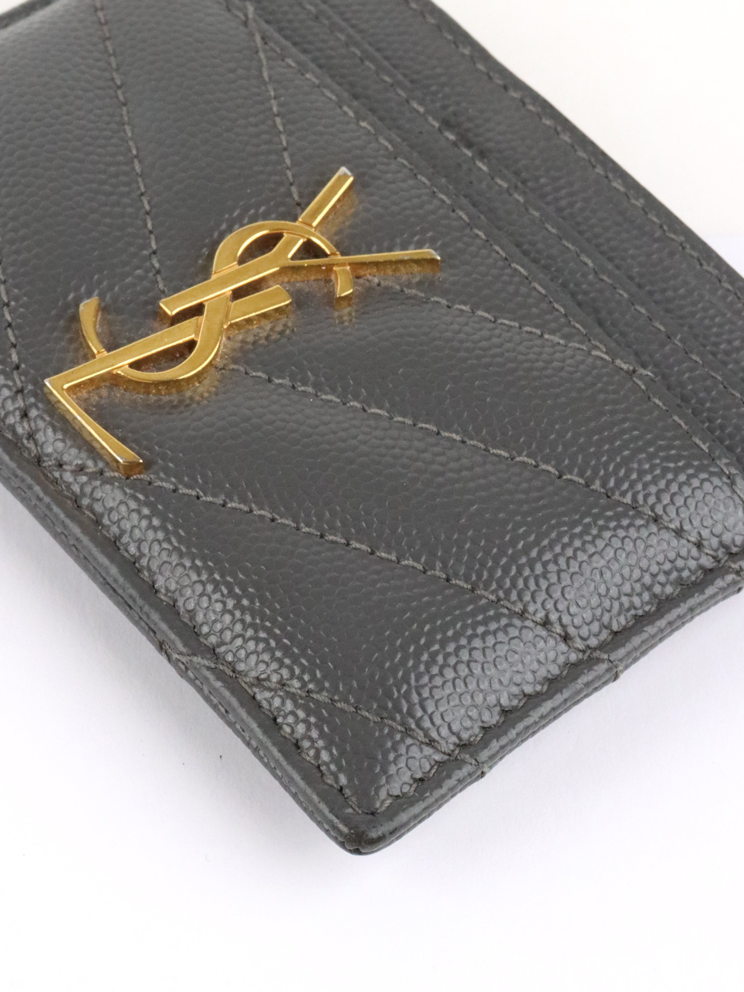 Saint Laurent  Grey Cassandre Card Holder