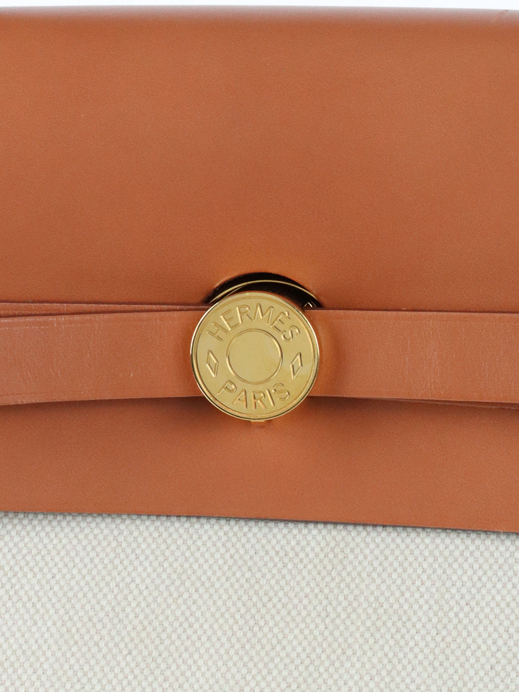 Hermes Ecru/ Beige/ Fauve Herbag Messenger 39 Bag U Stamp